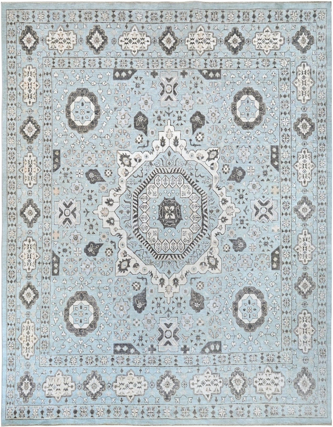 Most affordable rug blue 8 x 10 wool 425 Lt Blue