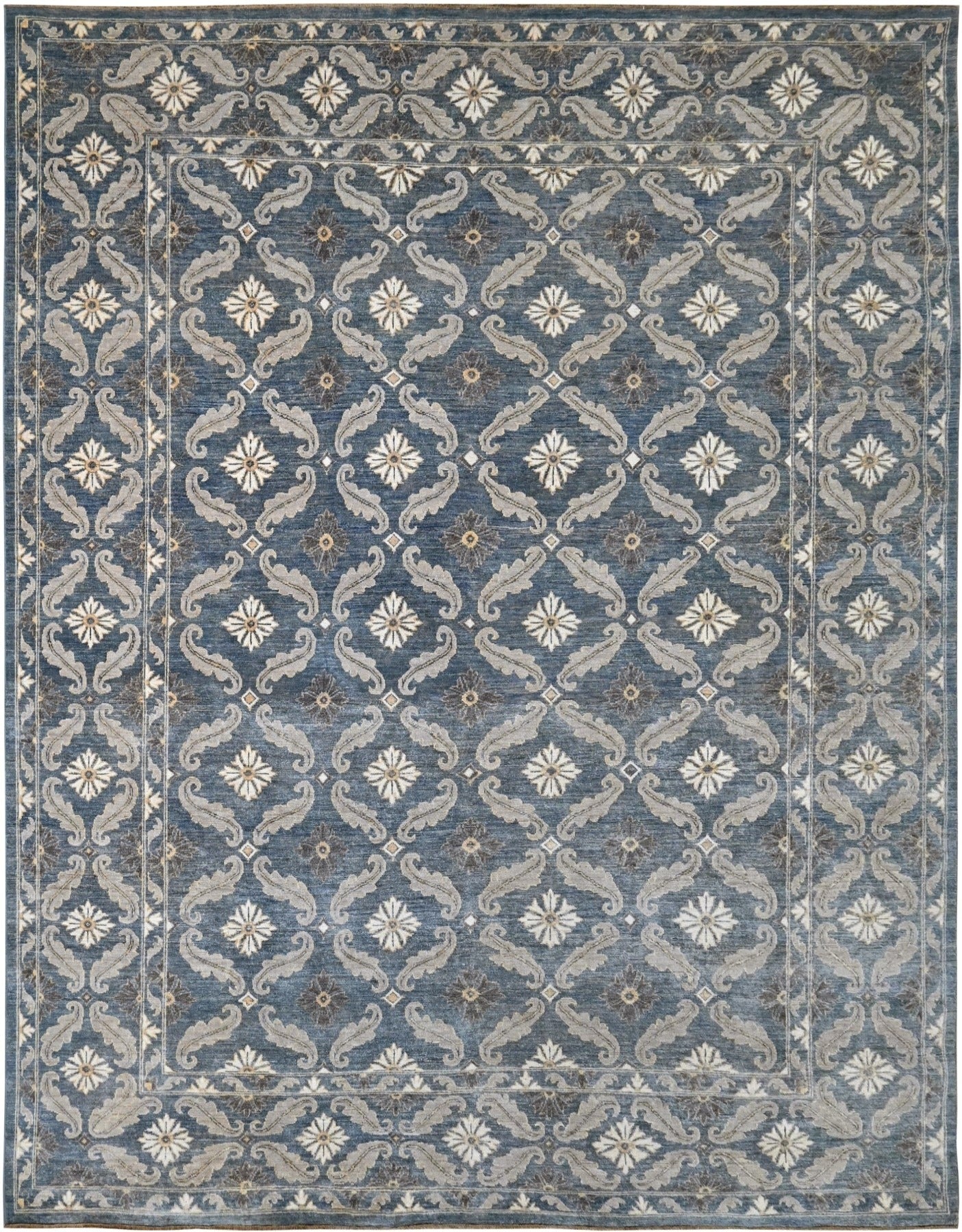 Knotted Rugs best handknotted carpet, 250 denim blue couture "The Sumter"