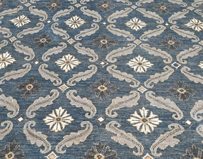 Knotted Rugs most affordable  handknotted carpet, 250 denim blue couture "The Sumter"