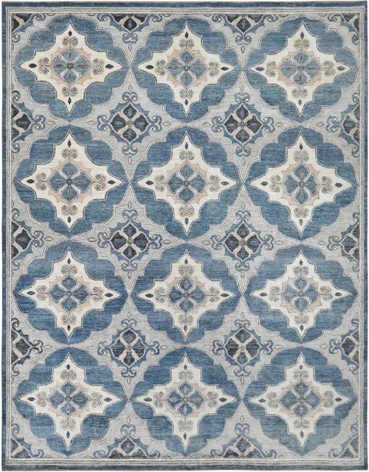Affordable hand-knotted wool 8 x 10 rug, pay less than retail.