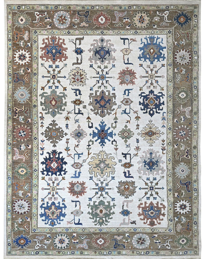 Tribal mountain modern oushak 10 x 14 rug