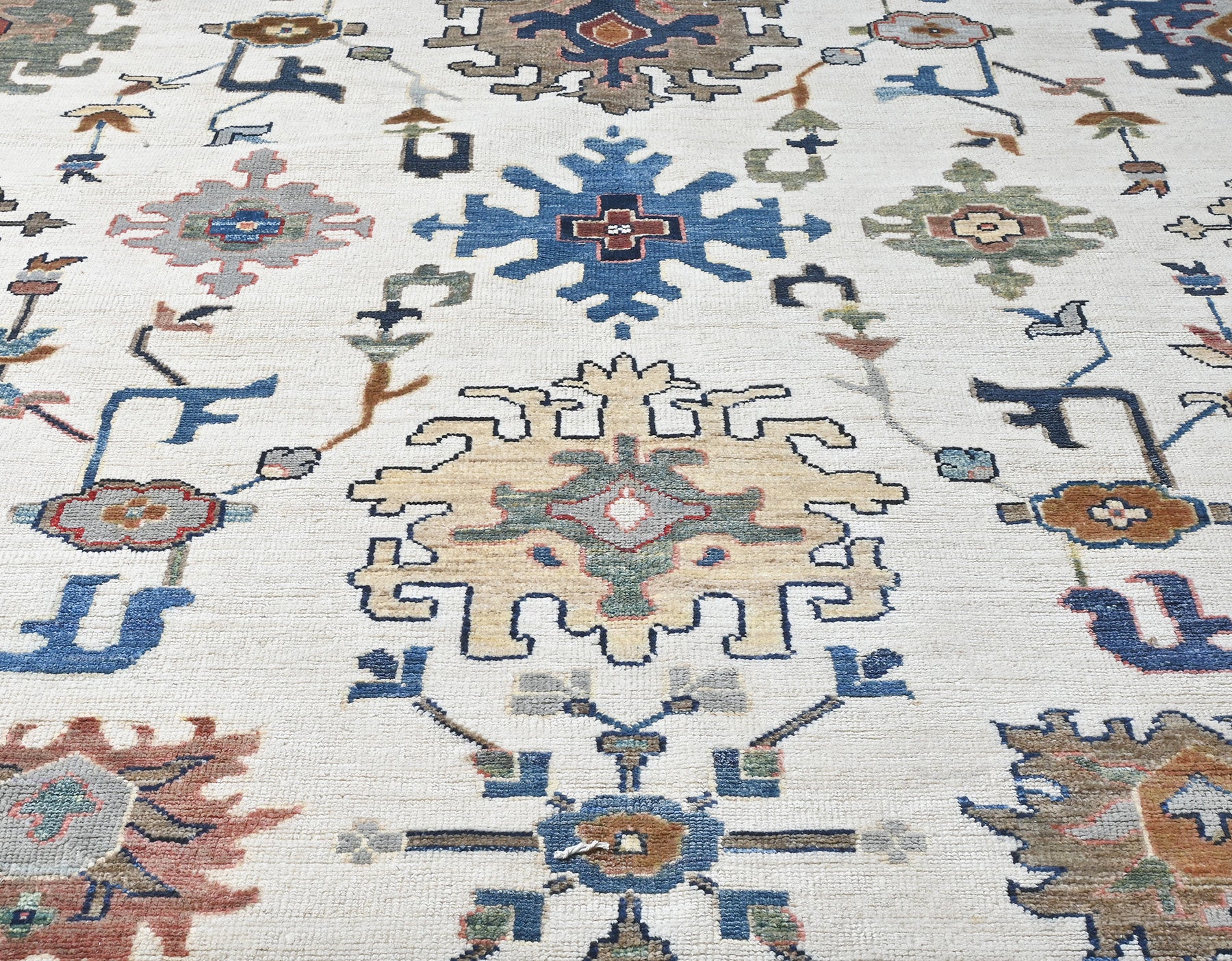 Tribal mountain modern oushak 10 x 14 rug