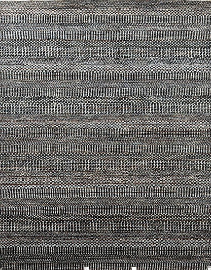 KNOTTED One-of-a-kind Modern Wool 5 x 7 Rug - "Ready to Mingle" Texture (5'x7'3")