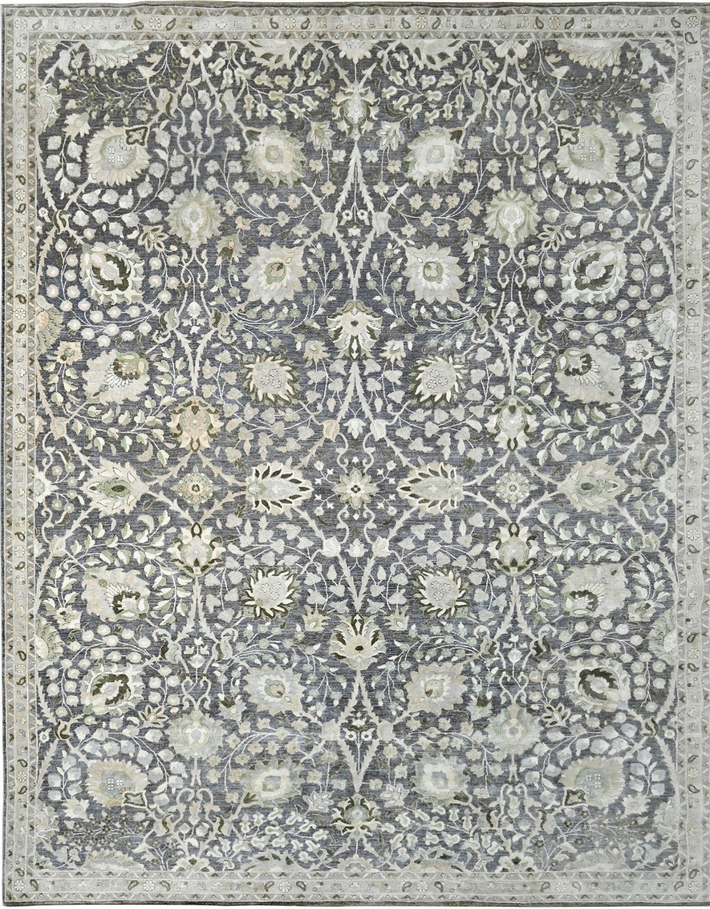 KNOTTED Rug Designer Wool & Silk 9x12 (9'1" x 11'10")