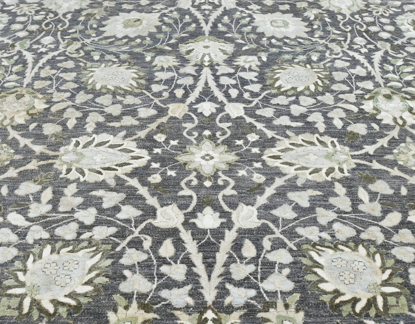 KNOTTED Rug Designer Wool & Silk 9x12 (9'1" x 11'10")