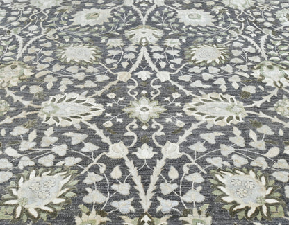 KNOTTED Rug Designer Wool & Silk 9x12 (9'1" x 11'10")