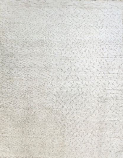 Knotted rug Modern moroccan wool 9 x 12 Amber Lewis style rug