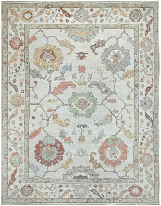 Affordable designer all wool luxury oushak carpet
