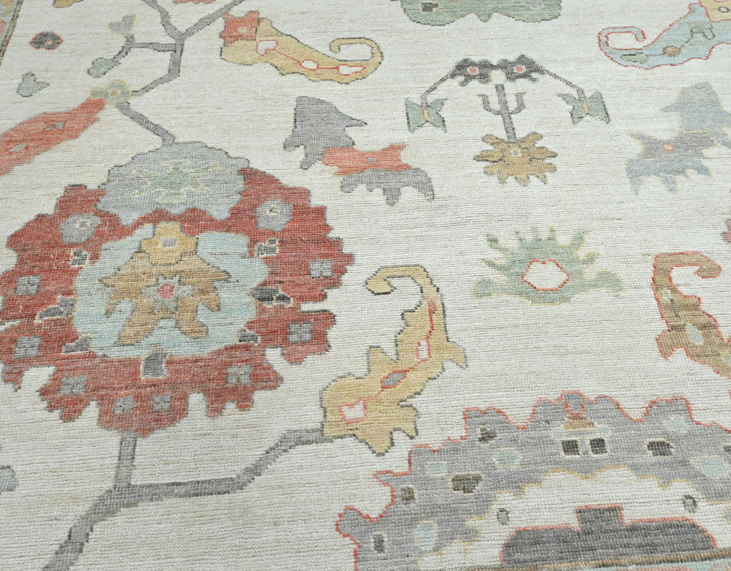 Affordable designer all wool luxury oushak carpet