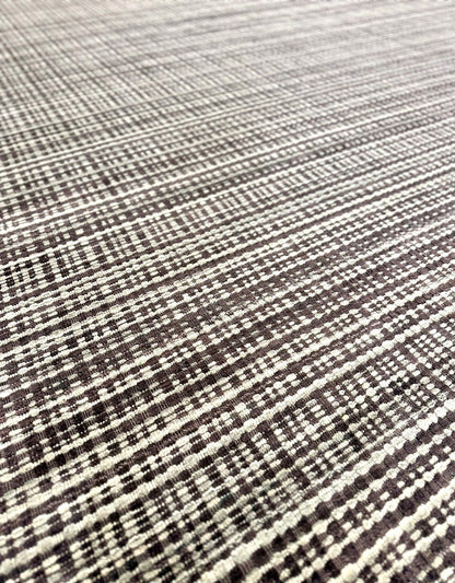KNOTTED hand knotted woven texture wool rug gray, charcoal, and purple. Modern aesthetic.