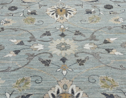 Classic handknotted rug in modern colors