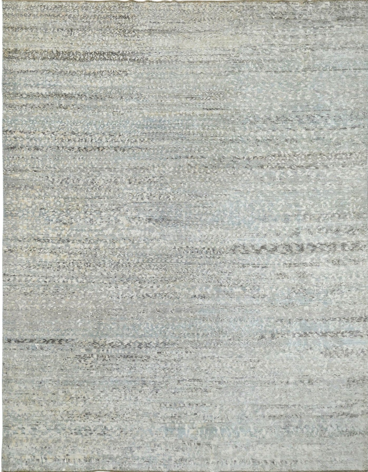 Hand Knotted rug with modern pattern in blue and gray 1045 Blue