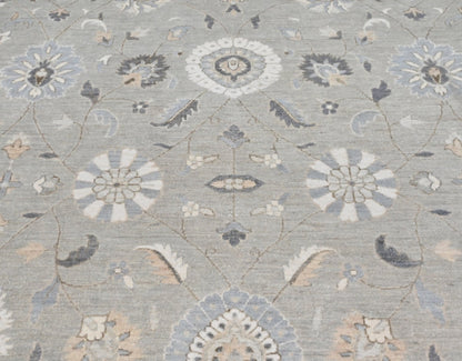 Knotted Rugs most affordable luxury handknotted rugs.  202 Seaglass/Silver cout rug, neutral organic wool 10x14 knotted rug