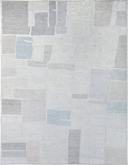 Designer modern moroccan 100% wool 9x12 handknotted rug