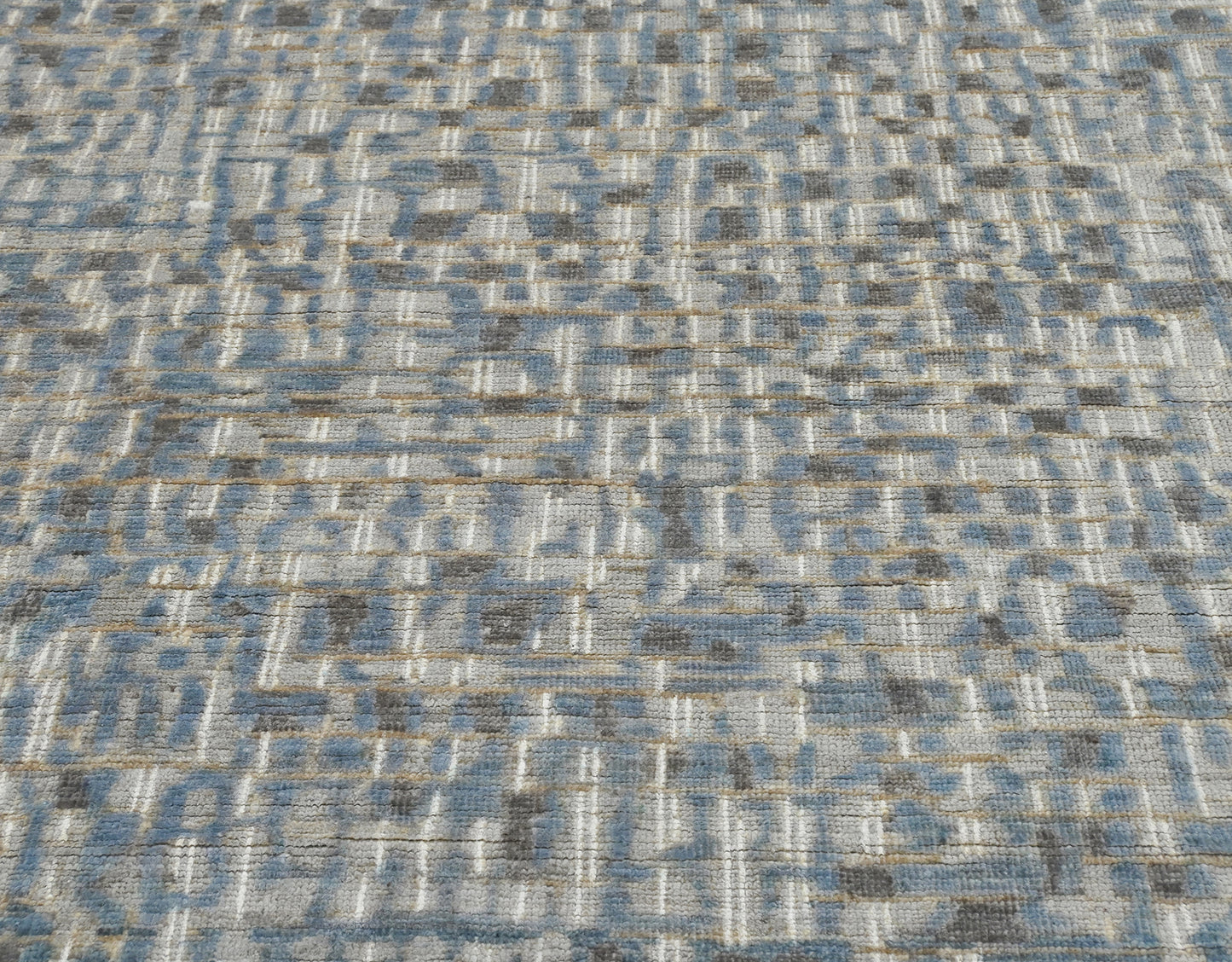 Knotted Rugs organic wool 725 Denim Blue luxury designer carpet, "The Horatio"