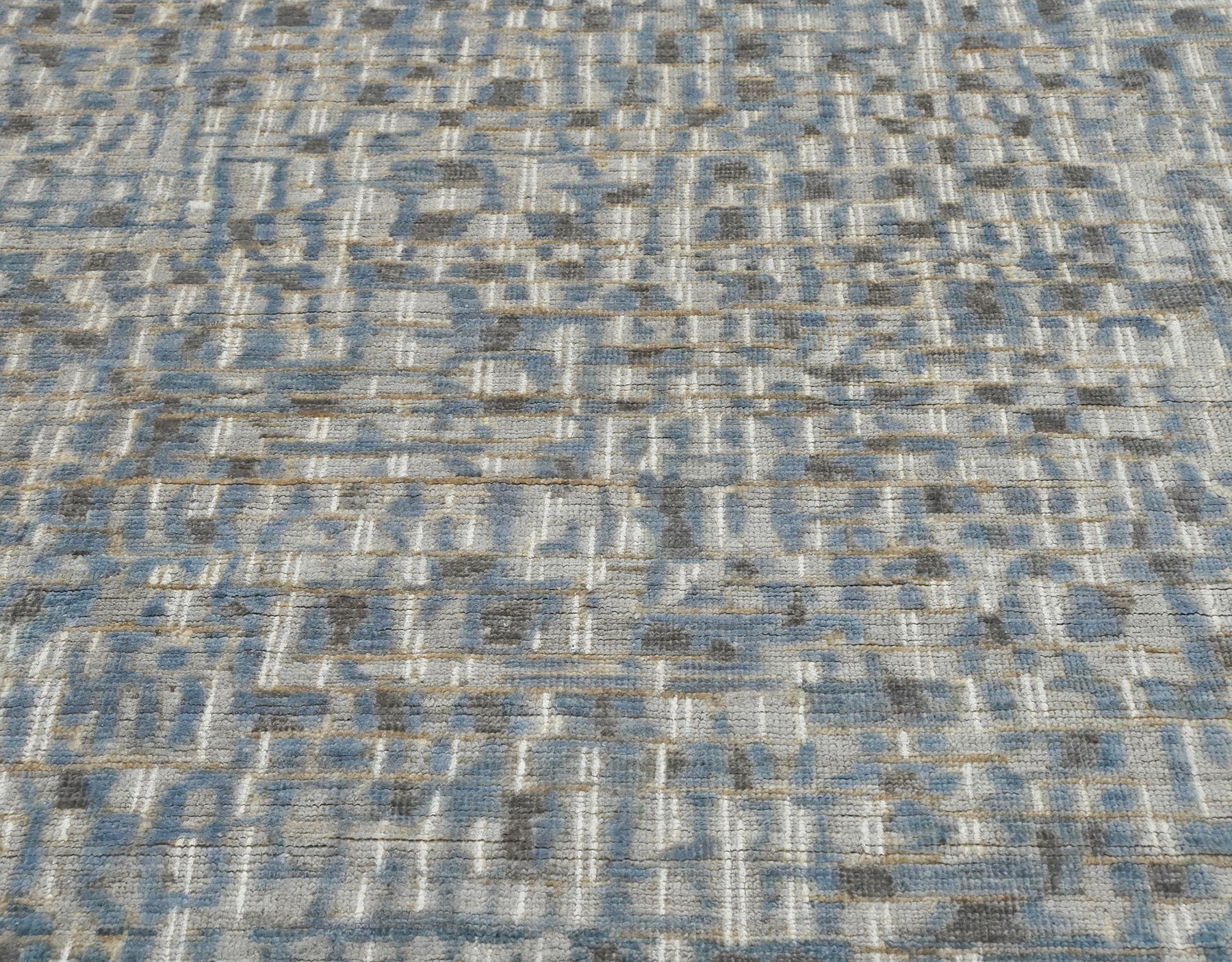 Knotted Rugs organic wool 725 Denim Blue luxury designer carpet, "The Horatio"
