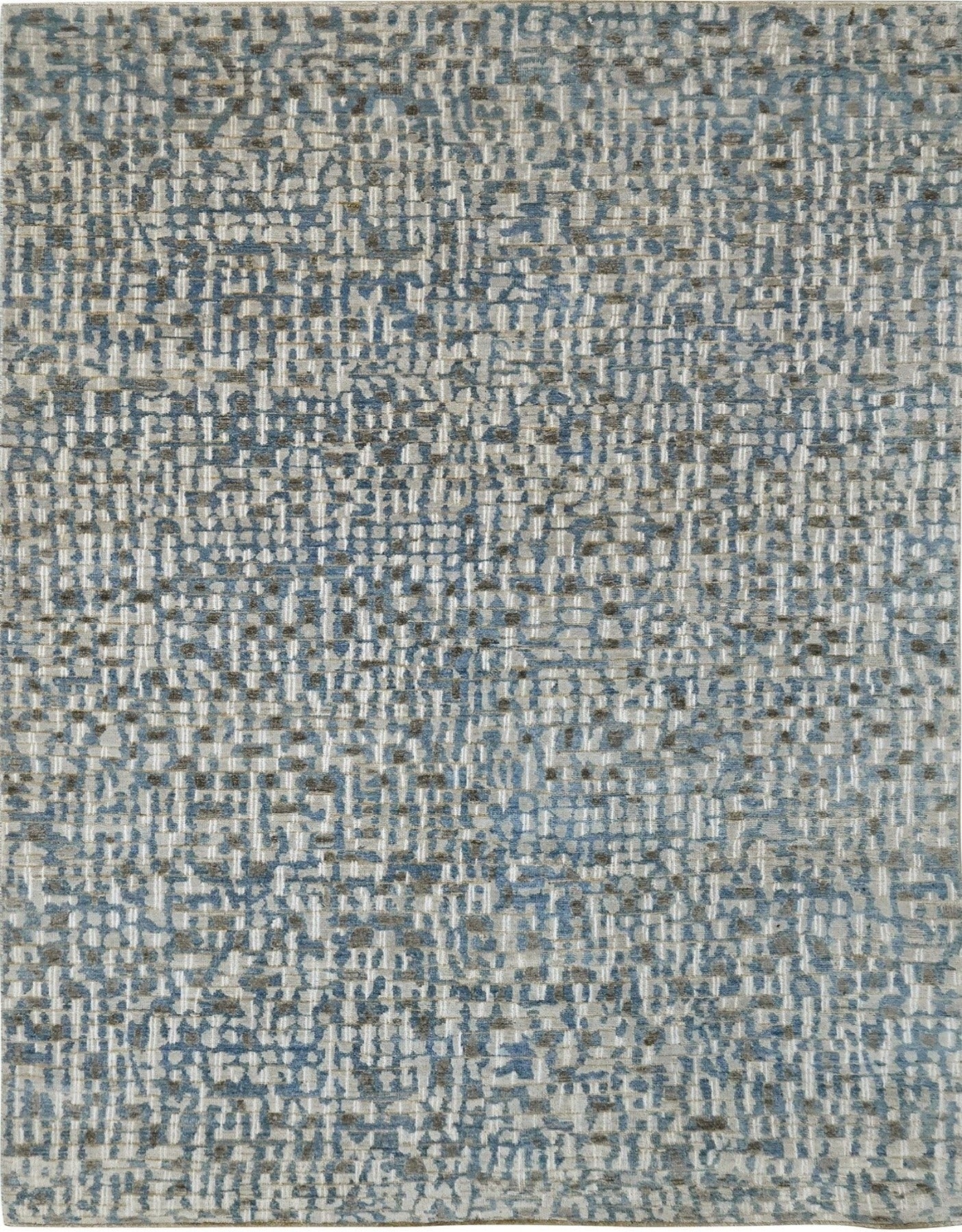 Modern luxury blue wool 6 x 9 rug