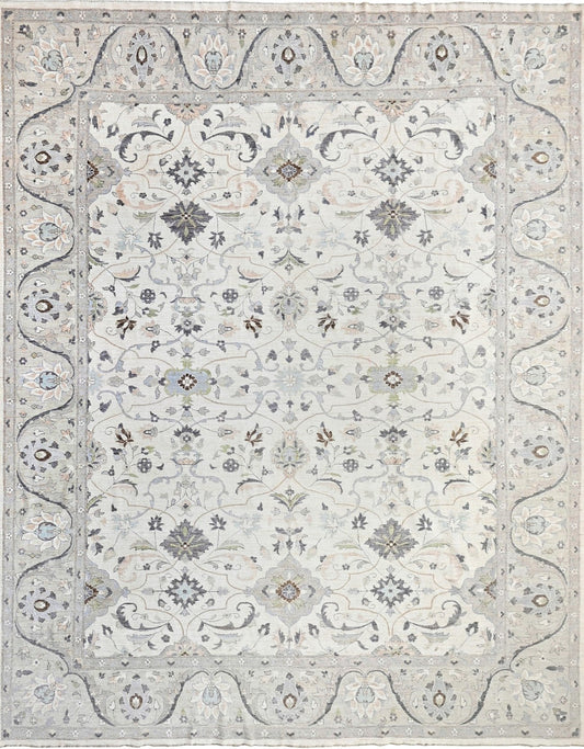 Traditional wool neutral colors 12 x 15 rug