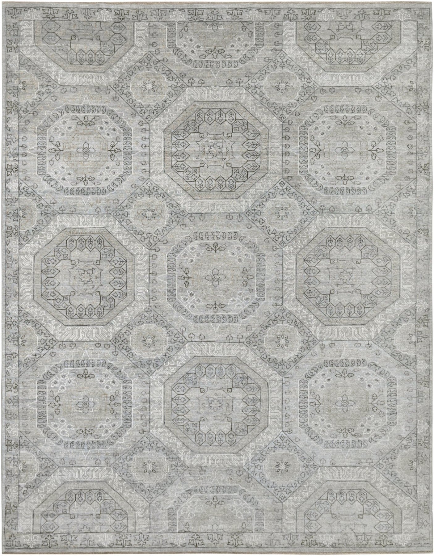 490 Silver luxury rug gray dining room rug