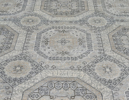 490 Silver luxury rug gray dining room rug
