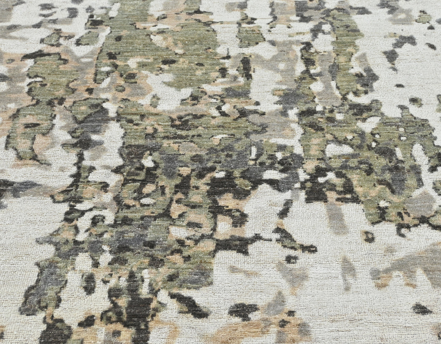 KNOTTED Rug Modern Beige 8 x 10 Hand-Knotted Rug - "The Bronwynn" (8'x10'1")