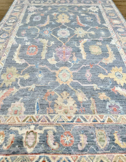 KNOTTED Rug Hand-Knotted Wool 6x9 Oushak - "The Modern Oushak" Peplum (6'1" x 9')