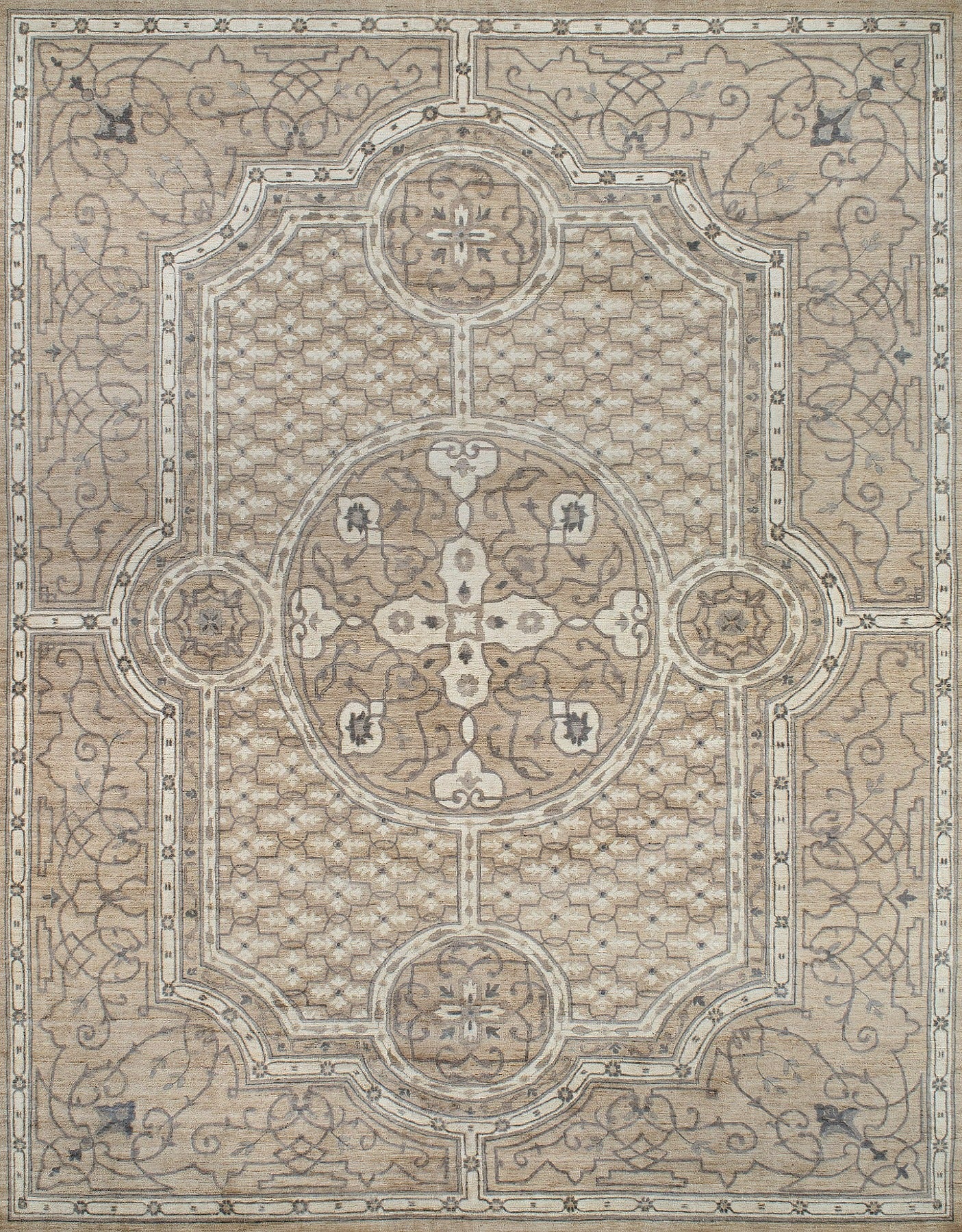 The Holmes - Beige – KNOTTED | Couture Rugs
