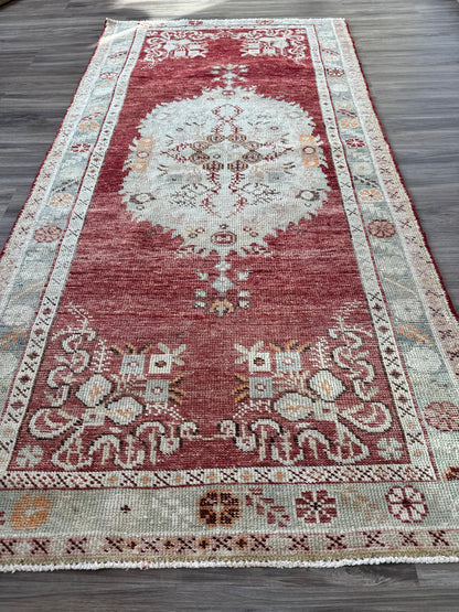 Authentic Turkish Vintage 3x6 Rug (3'2" x 6'3")