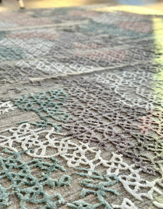 Modern Hand-Knotted 8 x 10 Rug (7'5" x 9'3")